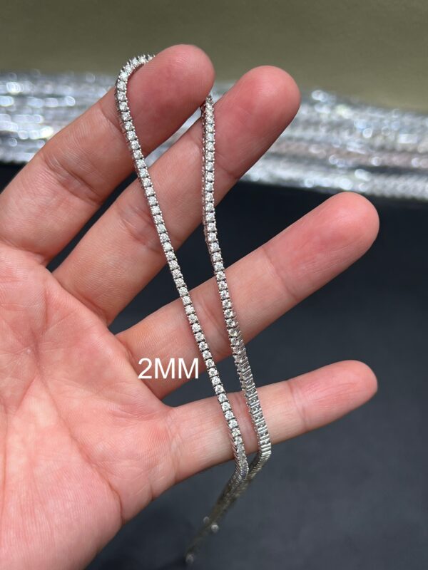 8888 Tennis chain 925 silver+Moissanite
