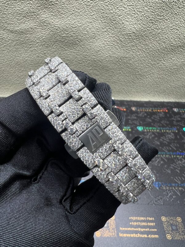 0030 Audemars Piguet Royal Oak Offshore 42mm White All Big Stones Setting Raised Band