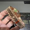 0039 Rolex Daydate 40mm Rose Gold Baguette Dial One Row Stone Bezel President Band