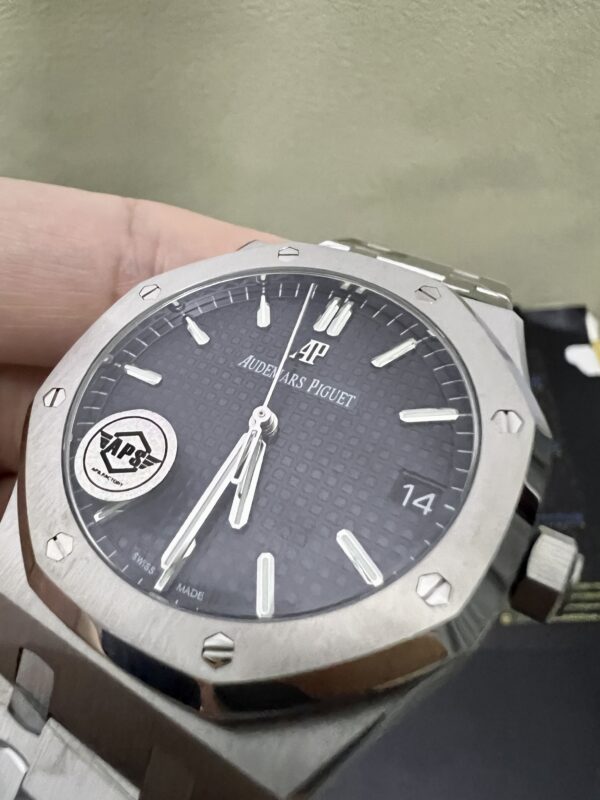 0088 Plain AP Royal Oak 15500 41mm Blue Textured Dial SS Band