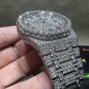 0004 Audemars Piguet Royal Oak 15400 41mm White Arabic Dial Big Stone Bezel And Case Big Stone Band