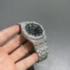 0068 Audemars Piguet Royal Oak 15400 41mm White Plain Black Dial All Small Stones Setting