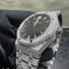 0023 Audemars Piguet Royal Oak 15500 41mm White Plain Black Dial All Small Stones Setting