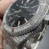 0068 Audemars Piguet Royal Oak 15400 41mm White Plain Black Dial All Small Stones Setting