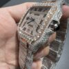 0072 Cartier Santos 40mm 2tone Rose Gold & White Roman Dial Big Stone Bezel Small Stone Case Big Stone Raised Quick Release Band