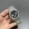 0067 Audemars Piguet Royal Oak Chrono 26331 41mm Plain Black Dial Small Stone Bezel & Case