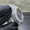 0023 Audemars Piguet Royal Oak 15500 41mm White Plain Black Dial All Small Stones Setting