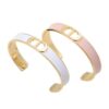 Dior D-shaped open bangle