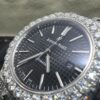 b2af2d3e97a2985a7b53d518a4ab4cc4 0032 Audemars Piguet Royal Oak 15400 41mm White Plain Black Dial All Big Stones Setting Raised Band