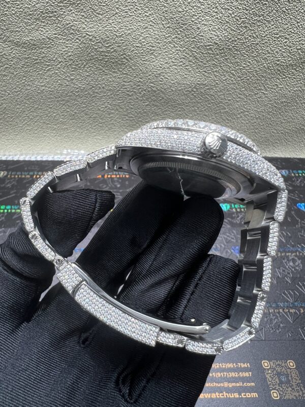 0041 Rolex SkyDweller 42mm White 2 Rows Stone Bezel
