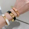 Dior D-shaped open bangle