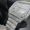 0034 Cartier Santos 40mm White Roman Dial Big Stone Bezel & Case Big Stone Raised Quick Release Band