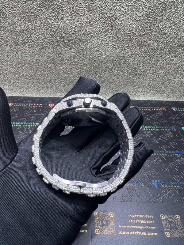 0030 Audemars Piguet Royal Oak Offshore 42mm White All Big Stones Setting Raised Band