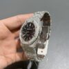 0068 Audemars Piguet Royal Oak 15400 41mm White Plain Black Dial All Small Stones Setting