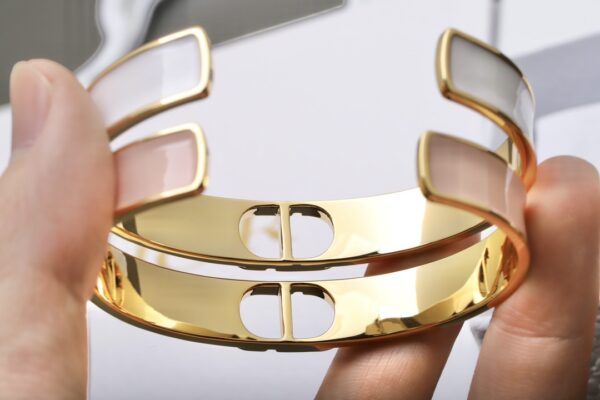 Dior D-shaped open bangle