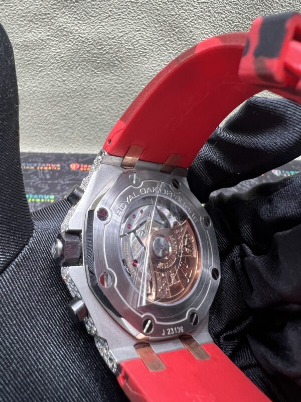 0031 Audemars Piguet Royal Oak Offshore 42mm Red Dial Red Camouflage Rubber Band