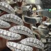 22mm 23in 925Silver Moissanite Cuban chain
