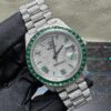 0038 Rolex DayDate 40MM Green Gems Bezel and Green Gems Roma Marker Dial President Band