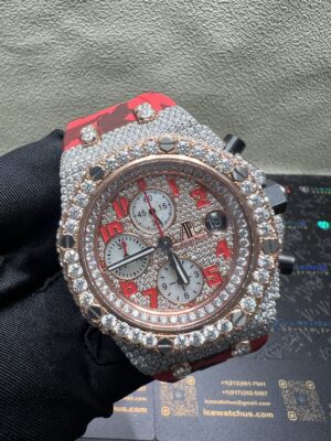 0031 Audemars Piguet Royal Oak Offshore 42mm Red Dial Red Camouflage Rubber Band