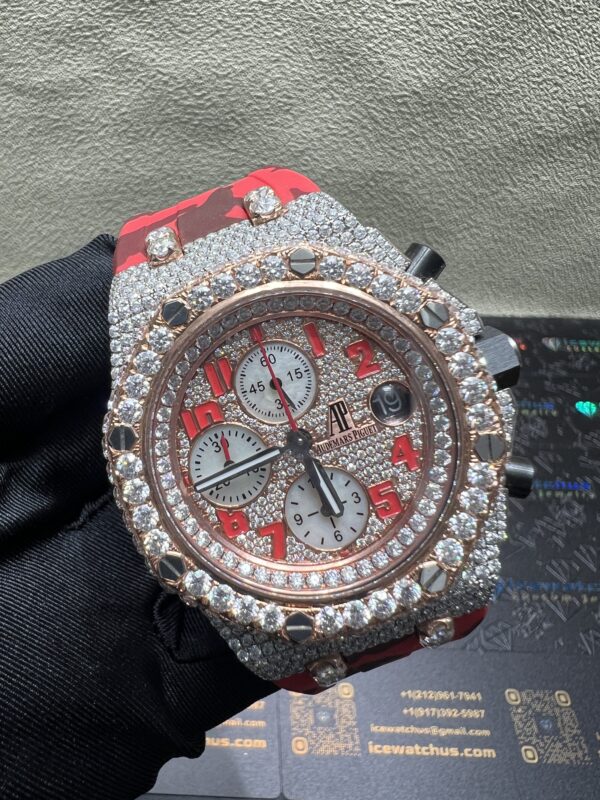 0031 Audemars Piguet Royal Oak Offshore 42mm Red Dial Red Camouflage Rubber Band