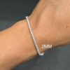 8888 Tennis chain 925 silver+Moissanite