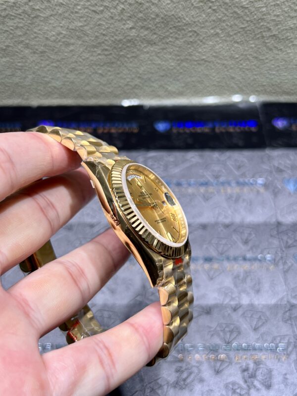 0083 Plain Rolex DayDate 40MM YG Dial Roma Marker President Band (Tungsten Heavy Version 170g)