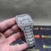 0003 Cartier Santos 40mm White Roman Dial BVF Big Stone Bezel Small Stone Case 4 Rows Band