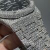 0068 Audemars Piguet Royal Oak 15400 41mm White Plain Black Dial All Small Stones Setting