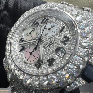 0030 Audemars Piguet Royal Oak Offshore 42mm White All Big Stones Setting Raised Band