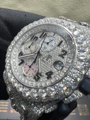 0030 Audemars Piguet Royal Oak Offshore 42mm White All Big Stones Setting Raised Band