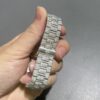118282177837b2f268c5e14e3e397e46 0069 Patek Nautilus 5711 40mm Plain White Dial 2 Rows Stone Bezel Small Stone Case & Band