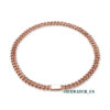 0059 925 Slive Moissanite Cuban Chains rose gold 12mm 22in