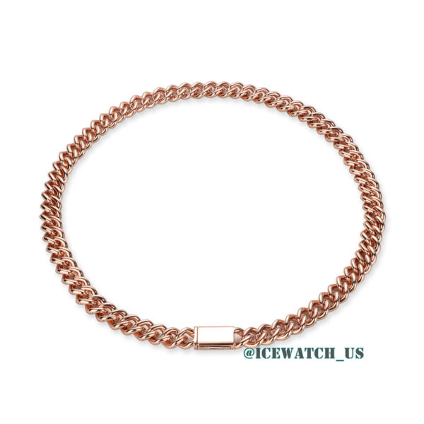 0059 925 Slive Moissanite Cuban Chains rose gold 12mm 22in