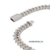 0056 925 Slive Moissanite Cuban Chains white 16mm 20in