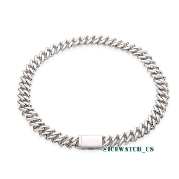 0056 925 Slive Moissanite Cuban Chains white 16mm 20in
