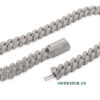 0058 925 Slive Moissanite Cuban Chains white 18mm 21in