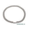 0060 925 Slive Moissanite Cuban Chains white 14mm 18in