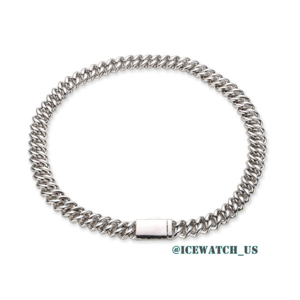 0060 925 Slive Moissanite Cuban Chains white 14mm 18in