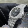 59bff7814ab47bd04af2551a7d6db4e6 0021 Patek Philippe Nautilus 5712 40mm White Plain Dial Big Stone Bezel & Case Big Stone Band