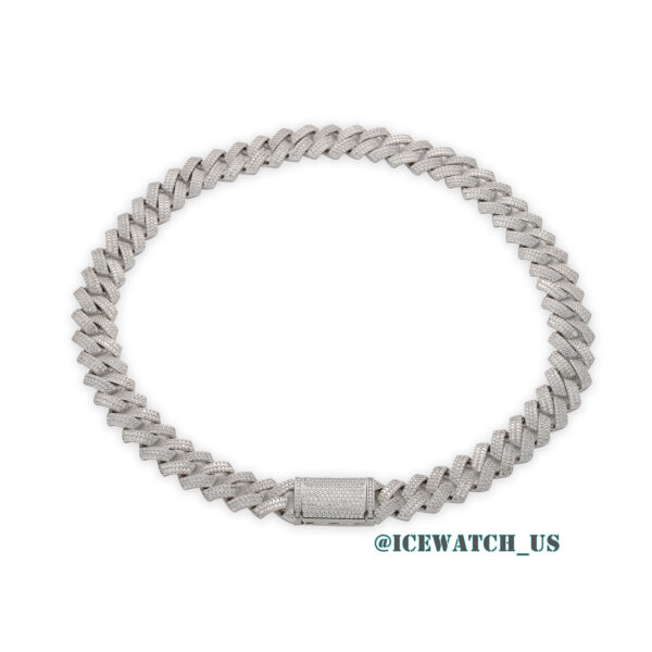 0056 925 Slive Moissanite Cuban Chains white 16mm 20in