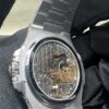 0044 Patek Philippe Nautilus 5712 40mm White Plain Dial Baguette Bezel & Baguette Band