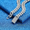 0056 925 Slive Moissanite Cuban Chains white 16mm 20in