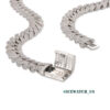 0060 925 Slive Moissanite Cuban Chains white 14mm 18in