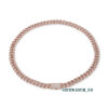 0059 925 Slive Moissanite Cuban Chains rose gold 12mm 22in