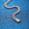 0056 925 Slive Moissanite Cuban Chains white 16mm 20in