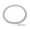 0060 925 Slive Moissanite Cuban Chains white 14mm 18in